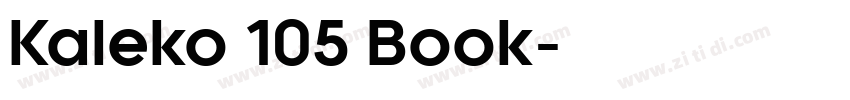 Kaleko 105 Book字体转换 Kaleko 105 Book字体转换